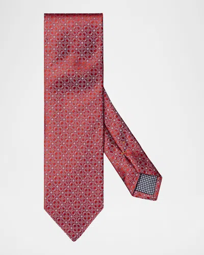 Eton Men's Floral Silk Tie In Red