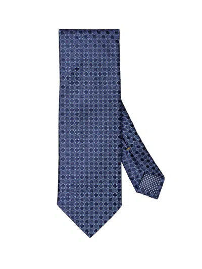 Eton Men's Floral Woven Silk Tie In Blue