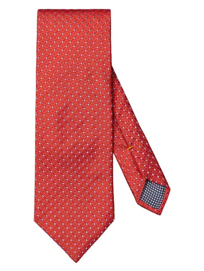 Eton Men's Geometric Diamond Silk Tie In Red
