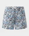 Eton Printed Swim Shorts In Gray