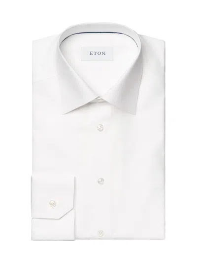 Eton Men's Geometric Jacquard Slim-fit Shirt In White