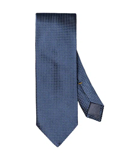 Eton Men's Geometric Satin Silk Tie In Blue