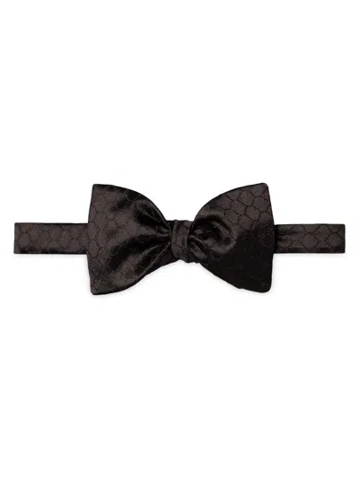 Eton Men's Geometric Silk Bow Tie In Gold