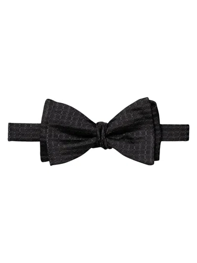 Eton Men's Geometric Silk Bow Tie In Black