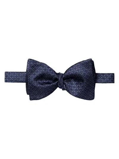 Eton Men's Geometric Silk Bow Tie In Blue