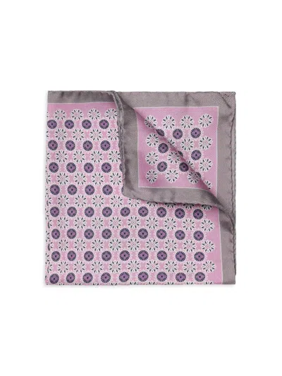 Eton Men's Geometric Silk Pocket Square In Pattern