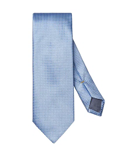 Eton Men's Geometric Silk Satin Tie In Blue