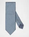 Eton Geometric Silk Tie In Multi