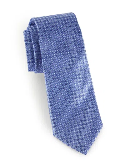 Eton Men's Geometric Silk Tie In Blue