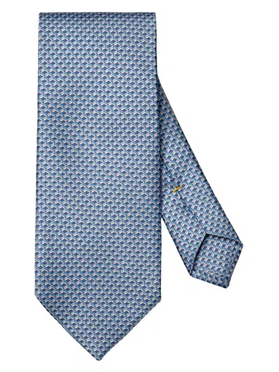 Eton Men's Geometric Silk Tie In Blue