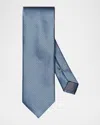Eton Geo Silk Tie In Dk Blue