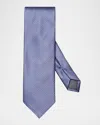 Eton Geo Silk Tie In Dk Prple