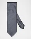 Eton Men's Geometric Silk Tie In Nvy