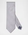 Eton Men's Geometric Silk Tie In Purple