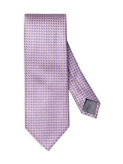 Eton Men's Geometric Silk Tie In Purple