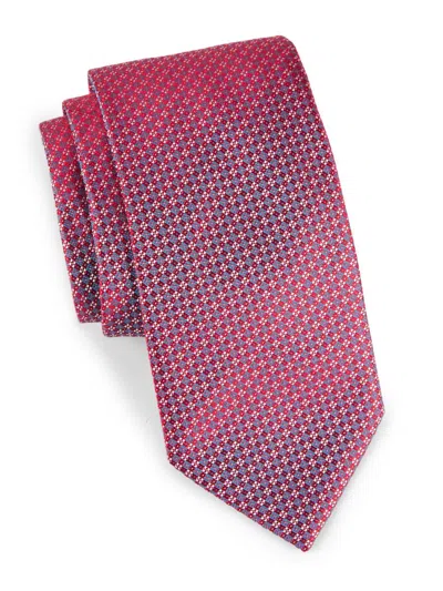 Eton Men's Geometric Silk Tie In Pink