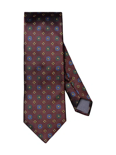 Eton Men's Geometric Silk Tie In Red