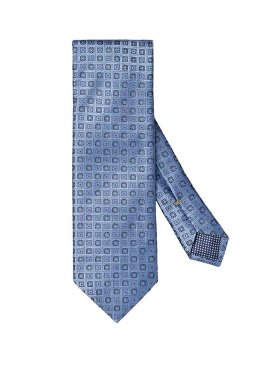 Eton Men's Geometric Woven Silk Tie In Blue