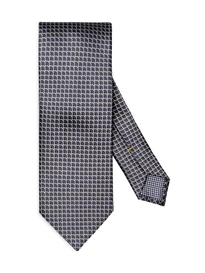 Eton Men's Geometric Woven Silk Tie In Gray