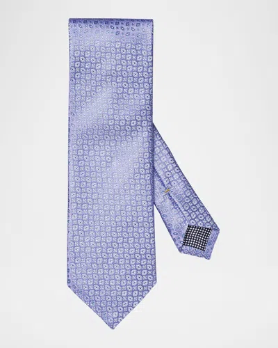 Eton Men's Geometric Woven Silk Tie In Blue