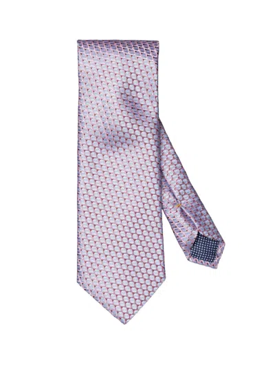 Eton Men's Geometric Woven Silk Tie In Purple