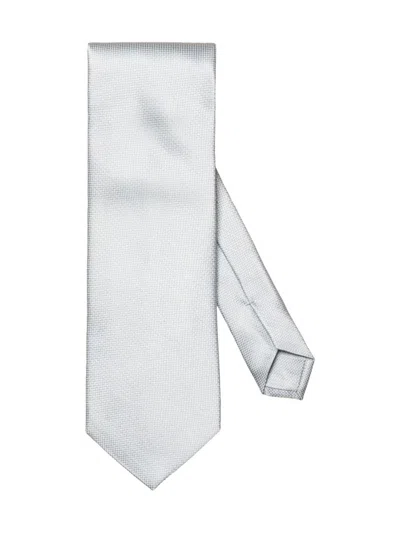 Eton Men's Herringbone Silk Tie In White