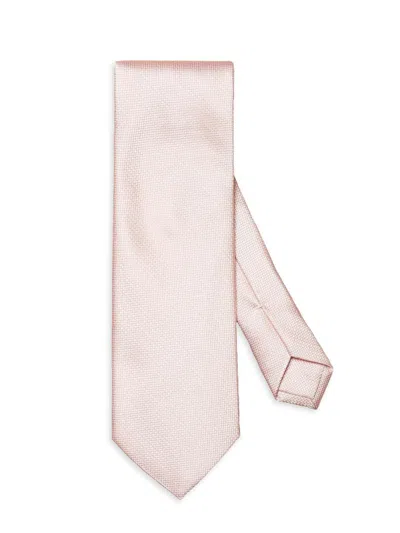Eton Men's Herringbone Woven Silk Tie In Pink