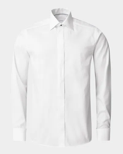 Eton Men's Jacquard French-cuff Contemporary Fit Dress Shirt In White