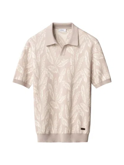 Eton Men's Jacquard Knit Polo Sweater In Neutral