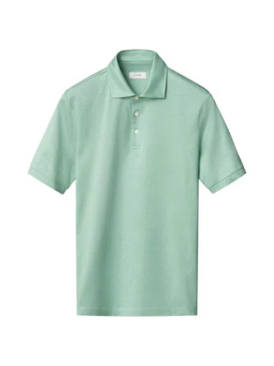 Eton Men's Knitted Cotton Polo Shirt In Green