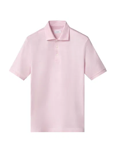 Eton Men's Knitted Cotton Polo Shirt In Pink