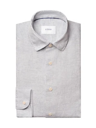 Eton Men's Linen Long-sleeve Shirt In Blue