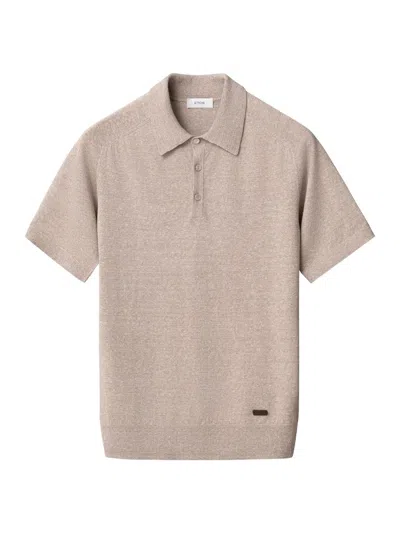 Eton Men's Linen-cotton Fine Knit Polo Shirt In Neutral