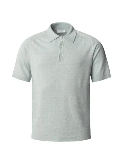 Eton Men's Linen-cotton Woven Polo Shirt In Gray