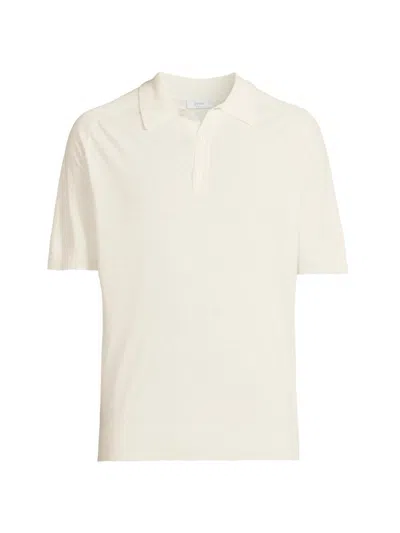 Eton Men's Linen-cotton Woven Polo Shirt In White