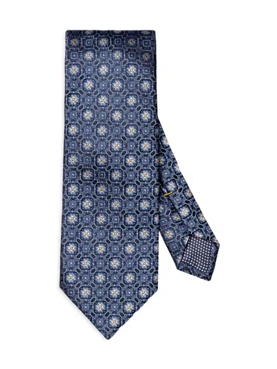 Eton Men's Medallion Silk Tie In Blue