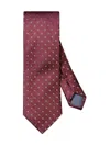 Eton Medallion Silk Tie In Red