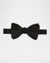 Eton Pre Tied Semi Solid Silk Bowtie In Black