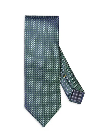 Eton Men's Micro Circle Silk Tie In Dark Green