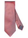 Eton Men's Micro Circle Silk Tie In Red