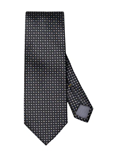 Eton Men's Micro Geometric Silk Tie In Green
