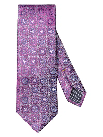 Eton Men's Micro Geometric Silk Tie In Pink