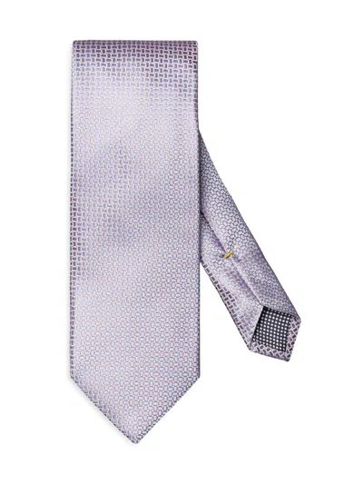 Eton Men's Micro Geometric Silk Tie In Purple