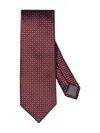 Eton Men's Micro Geometric Silk Tie In Red