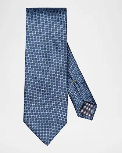 Eton Men's Micro-geometric Woven Silk Tie