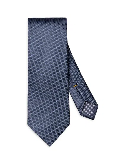 Eton Men's Micro Texture Linen Tie In Navy