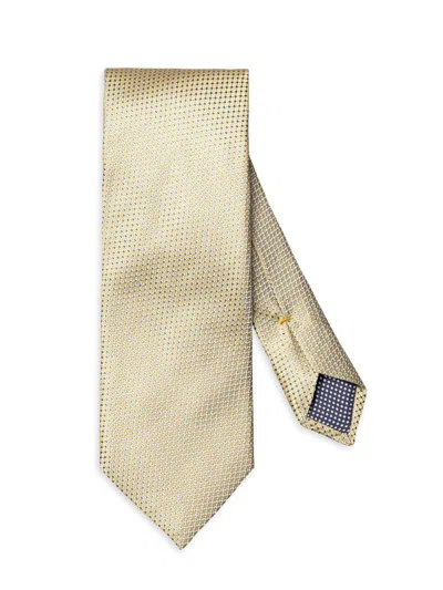 Eton Men's Micro Texture Linen Tie In Yellow