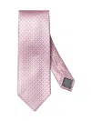 Eton Men's Micro-geometric Silk Tie In Pink