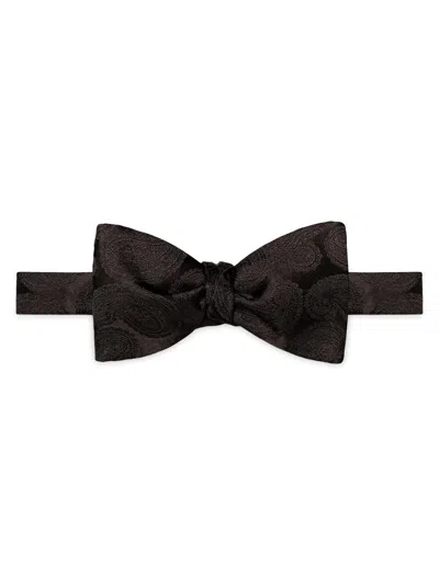 Eton Men's Paisley Silk Bow Tie In Black