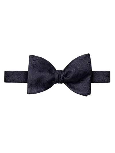 Eton Men's Paisley Silk Bow Tie In Blue